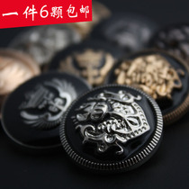 High-grade shirt coat suit suit cuffs metal buttons wings Crown men and women trench coat buttons