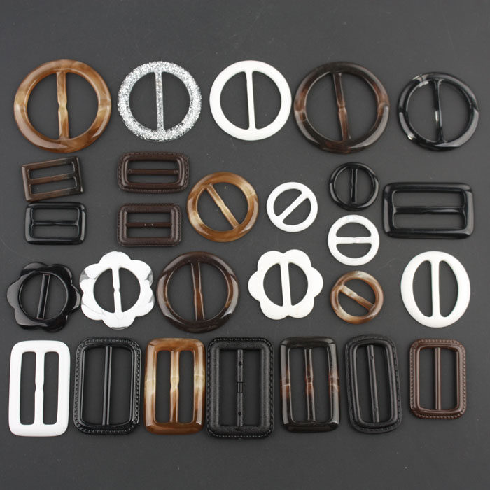 High-grade belt button coat trench coat waist buckle Plastic day buckle round rectangular day word buckle men and women adjust buckle