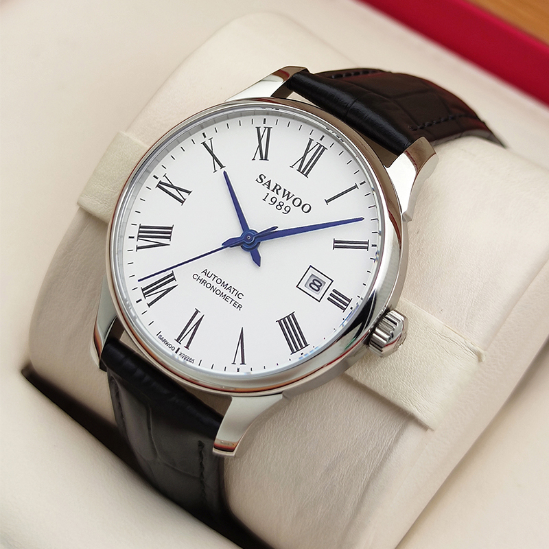Genuine Men's Watch, Men's Waterproof Fully Automatic Mechanical Watch, Genuine Leather Strap, Simple and Ultra-Thin, Business Workplace Famous Brand Men's Watch Genuine Men's Watch, Men's Waterproof Fully Automatic Mechanical Watch, Genuine Leather Strap, Simple and Ultra-Thin, Business Workplace Famous Brand Men's Watch