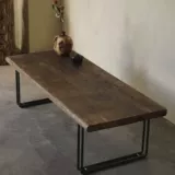 Стол из массива дерева в стиле ваби-саби, чайный столик, ретро компьютерный стол, длинный обеденный стол, стол для приема, встречи с боссом