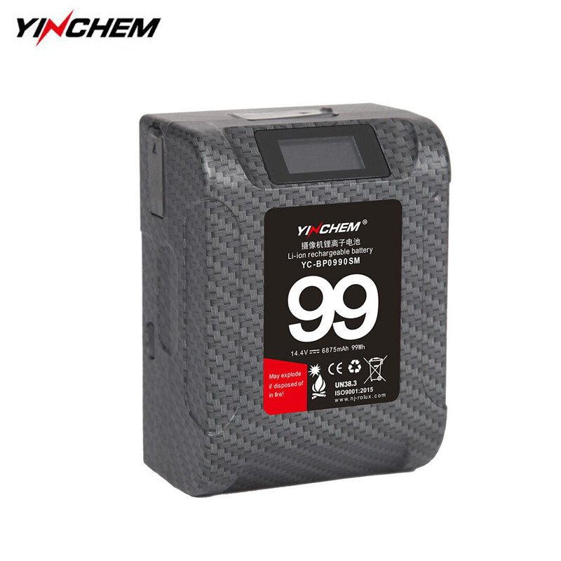 Shadow-Chen YC-BP0990SM portable mini V-mouth camera battery Dual USB connector Small handsome pan 99WH lithium electric