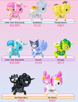 Tokidoki единороги hello kitty Kuromi Gemini Big Eye Frog Sanrio cool penguin