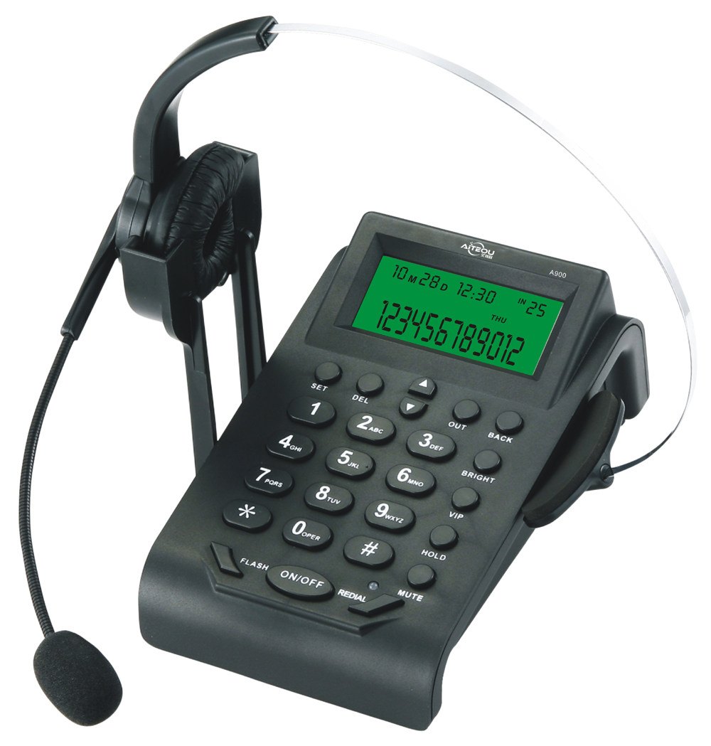 ATeo A900 ear phone seat machine double ear headphone traffic sit-in-ear customer customer service headphones