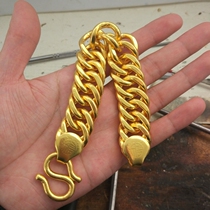 9999 gold bag silver bracelet mens gold bracelet boss tank chain solid whip hand chain bag pure gold jewelry