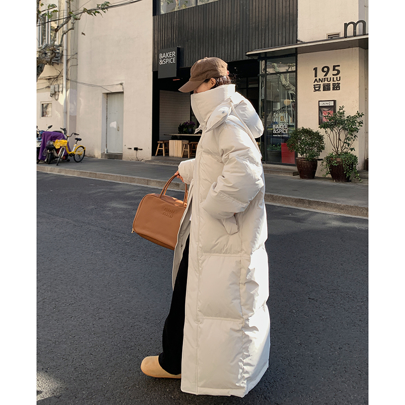 90% White Goose down Long down Jacket for Women, Winter 2025 New Model, Extra Long, Knee-To-Ankle, Extreme Cold, Thickened Coat