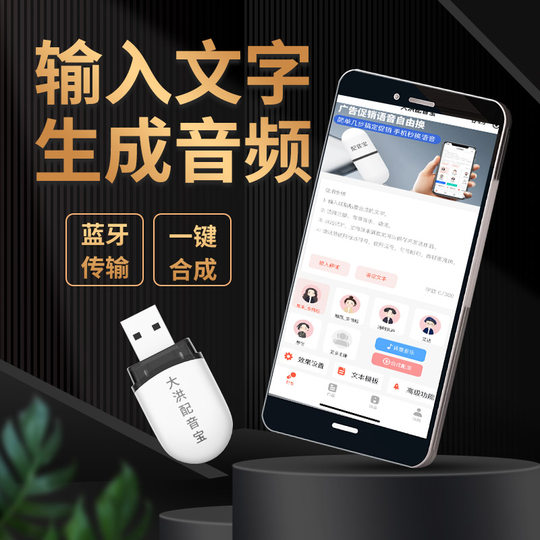 Promotional Audio USB Flash Drive for Event Promotions, Voice-To-Text Advertising, Audio USB Flash Drive with Male and Female Voices for Playback