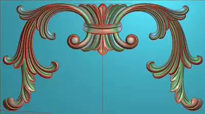 0359 wooden door flower engraved map gray scale European flower wood carving decal decoration flower relief drawing JDP format