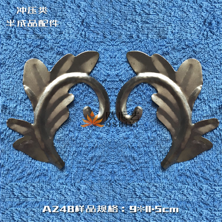Ou Shiyi iron flower iron press accessories wholesale A248 plant · left and right side of the compound leaf C-shaped grass pastoral wind
