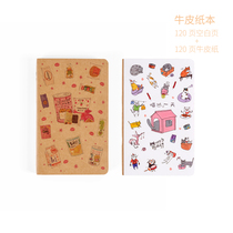 (Kraft paper notepad) Souvenir Simple retro notebook Medicine medicine Plane mirror Football