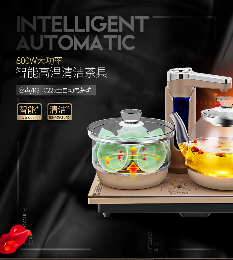 bình đun siêu tốc mini Rong Thắng máy nước nóng tự động ấm đun nước điện hộ gia đình bơm tự mồi ấm đun nước cảm ứng nồi chè đặt thủy tinh - ấm đun nước điện bình siêu tốc điện máy xanh