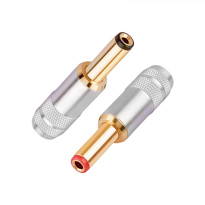 All-Copper Gold-Plated Dc Plug 5.5*2.1/2.5mm Audiophile Power Plug Dc Direct Current Power Plug Tail Hole 8.5