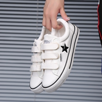 Return casual shoes Korean version of the tide shoes Mens and womens lovers shoes Low-top shoes cattle tendon bottom non-slip soft bottom velcro canvas shoes