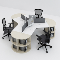 Chengdu desk 3 - person corner combines table screen workplace staff table simple modern office furniture