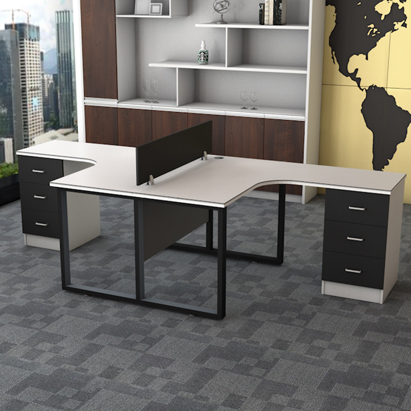 Chengdu Desk 2 - person combination corner screen work space modern simple staff card office furniture