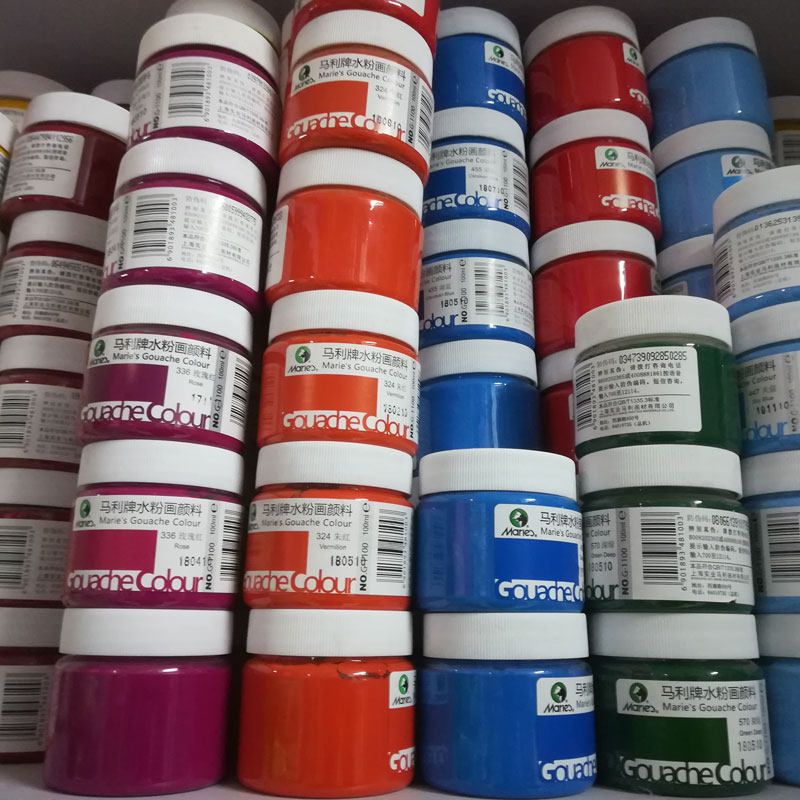 Marley gouache pigment 1100 series art special children's set for students with beginners 100ml bottle Xi'an
