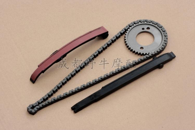 GN250 locomotive gauge chain: small chain pointing to press strip upper gear lower gear anti-wire tooth nut