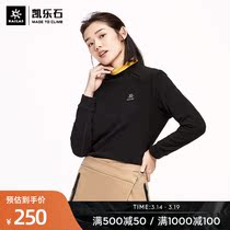 womens autumn and winter half collar fleece top warm pullover sports sweatshirt