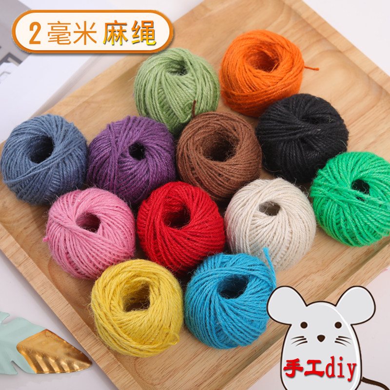 Color twine 2mm handmade diy accessories photo wall kindergarten decoration bottle handicraft decoration accessories