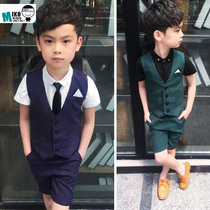 Boy suit vest three-piece summer childrens suit Boy dress Flower girl dress 61 performance suit