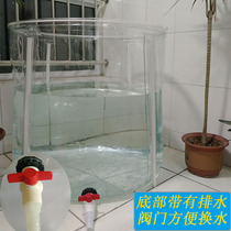 Transparent thickened koi fish pond fish tank household canvas ornamental fish temporary pond canvas aquarium knife scraping cloth breeding