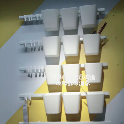 IKEA IKEA chính hãng mua trong nước Sunas Sheng lưu trữ tường bếp giá nhựa trắng - Phòng bếp kệ đựng gia vị