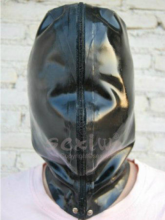  Latex Clothing Tight Wrap Latex Mask Inflatable Latex Headgear Latex Suffocation Mask Sexy