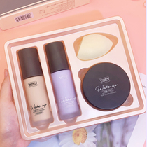 Ranko Tongan Segregated Cream Makeup Front Milk Powder Bottom Liquid Female Virgin Moisturizing Control Oil Three-in-one Makeup Suit Student Party