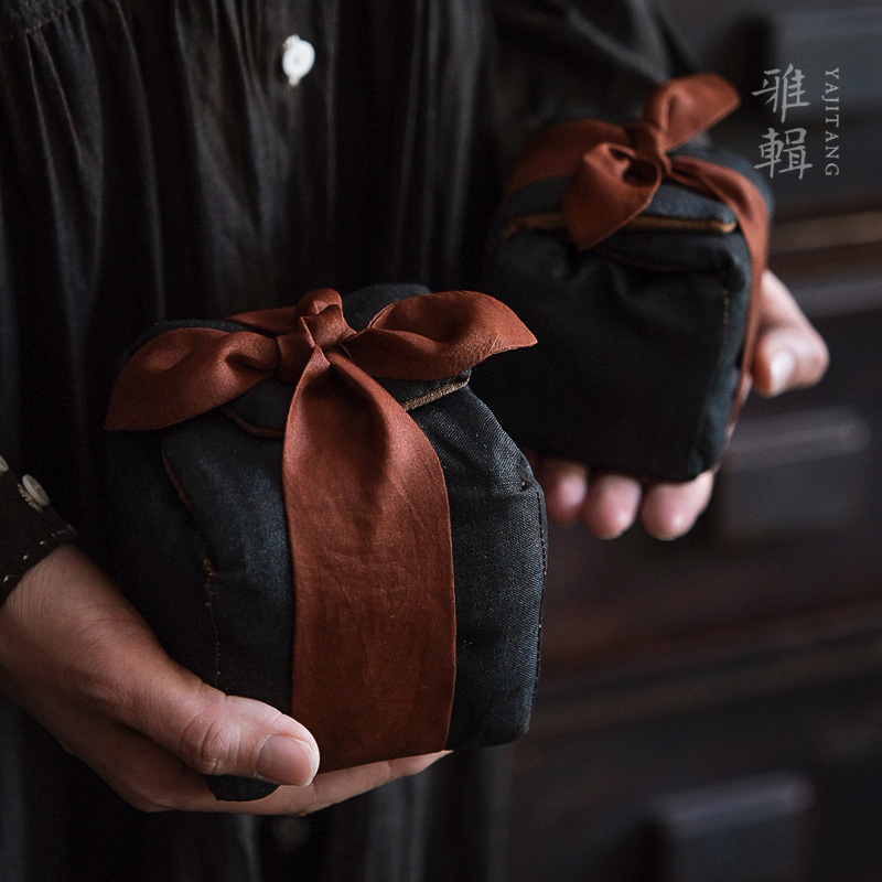 Elegant old fragrant cloud yarn handmade cup bag tea bag tea set containing bag