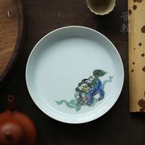 Yepisode Hall Ancient Color Lion Tattooed Pan Tea Tray Tea Tray Tea Toqing for a pan-all-hand