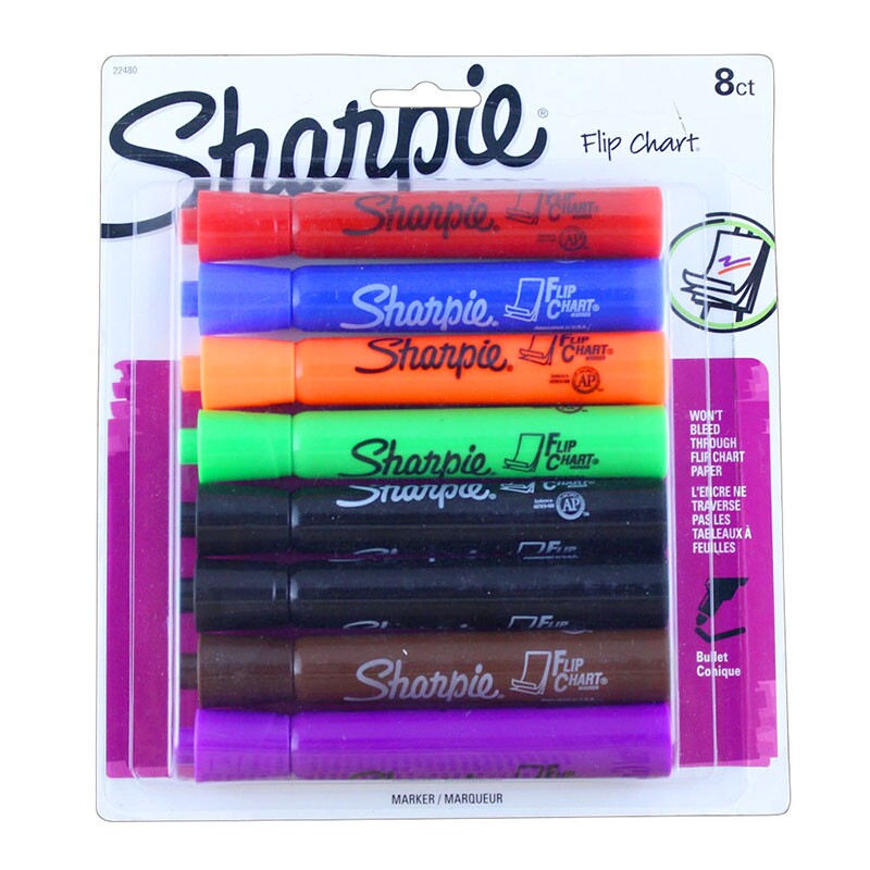 American Sanfu Sharpie white board pen 8 color set training with Flipchart mark hanging paper white board pen