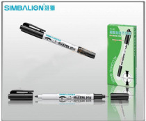 Male lion small double headphone number pen NO 683 ROHS qualified with eco-friendly logo male lion double head oily pen
