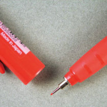 pentel Pavia notes pen NMF50 red 0 5mm extremely fine core oily pen