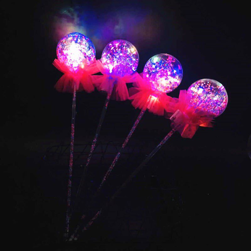 The new Douyin same starry sky magic wand with pole bobo ball children's fairy stick glowing toy love stick