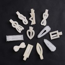 Micro business push pearl hairpin Korean net Red one word clip headdress girl side hairpin hairpin hair clip top clip