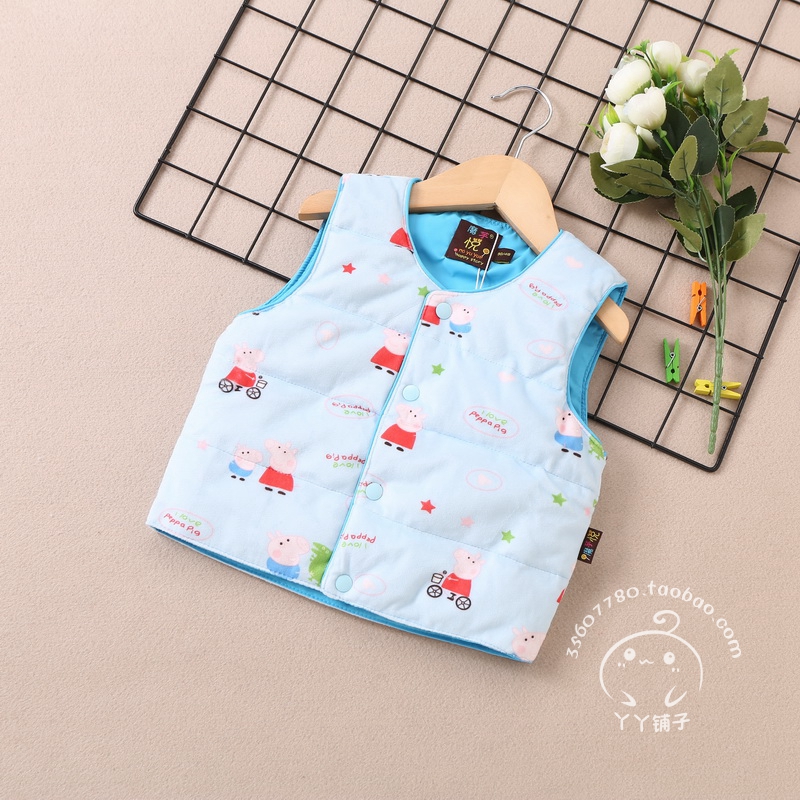 Special winter warm men and women children baby children's down vest vest down vest plus velvet fabric 1-5