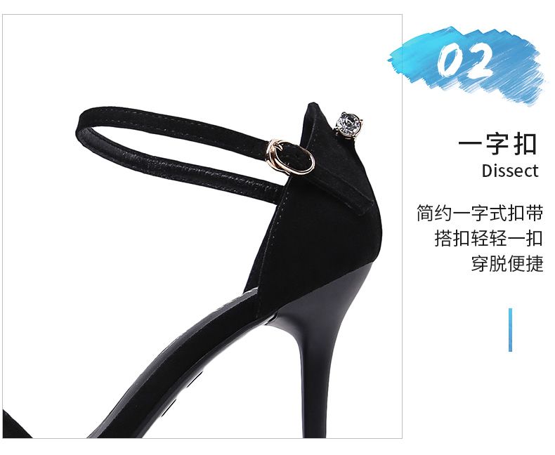 DUSTO / 2018 hè mới phiên bản Hàn Quốc của giày cao gót đế xuồng cao gót hở mũi nữ DW18X1254A sandal nữ hàn quốc