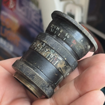 Rare black lacquered copper 1930s Schneider 7 5cm 75 3 8 pre-war without film