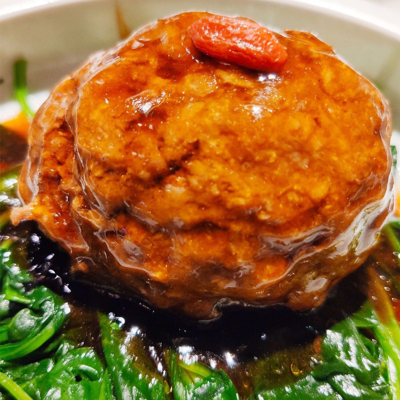 Yangzhou Tefic Five Pavilion Bridge Crab Yellow Lion Head Horseshoe Shrimp Benevolent Egg Yolk Chopped Meat Round 240 gr Boxed With Red Fever