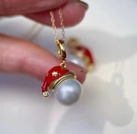 Рождественское жирное серебро Эдисон Перл Открытие и закрытая подвеска без цепей получает 650