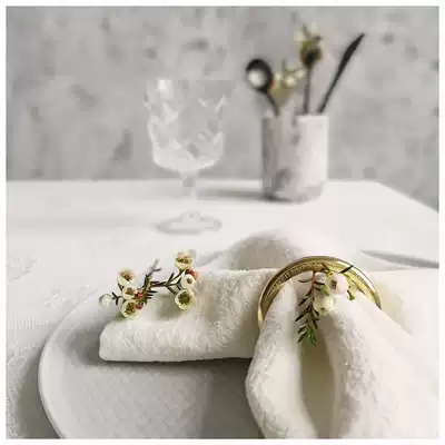 wooken original niche model room napkin buckle simple retro old Western brass ring Nordic napkin ring