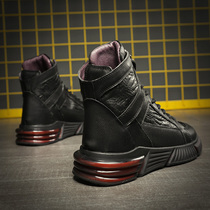 2022 new crocodile pattern high-top shoes sports boots leather trend casual mens boots British Martin boots mens trendy shoes