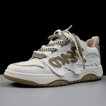 The first layer of cowhide arrow shoes autumn national tide thick-soled German training shoes sports casual sneakers trendy versatile color matching mens shoes