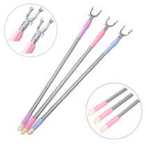 Stainless steel clothing fork lever telescopic clothing fork support clothing fork pick clothing rod take hanging fork head pick rod to cool drying clothes fork