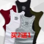 Áo vest nam in hoa 2018 mùa hè mỏng phần thun thun cotton bó sát thể thao thấm hút mồ hôi ao ba lo