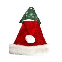  High-end plush Christmas hat Adult mens and womens big hat ball thickened hat Christmas headdress decoration gift hat