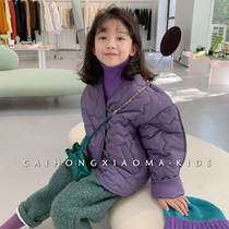 Korean childrens clothing 22 winter girls down padded jacket Korean version of the big boy foreign style girl fashion quilted warm jacket