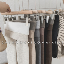 Korean version of childrens clothing 2022 autumn and winter girls leggings plus velvet thick outer wear little girl baby foreign style warm socks