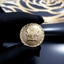 New popular British style pearl gold suit coat windbreaker mens and womens metal luxury button 25mm