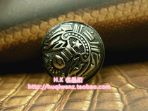 Qi classic popular new retro silver mens and womens suit coat sweater coat metal decorative buttons