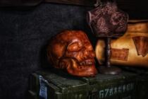 FENGMA sew horse American retro handmade cowhide shape skull ornaments playthings leather goods custom